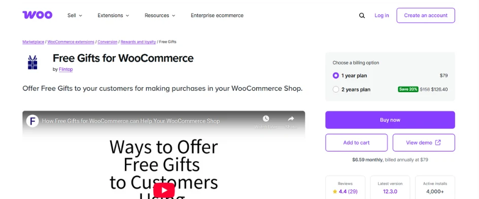 free gifts for woocommerce