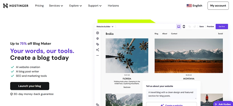 Hostinger Website Builder