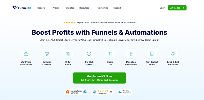 funnelkit funnels and automation