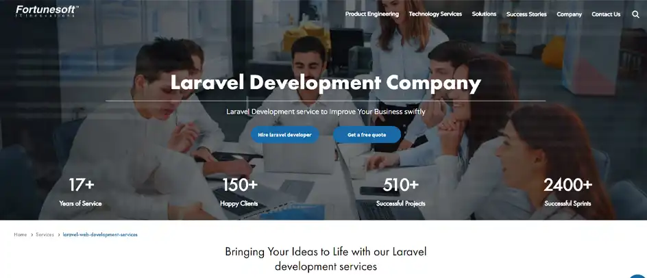 Fortunesoft IT Innovations- laravel development