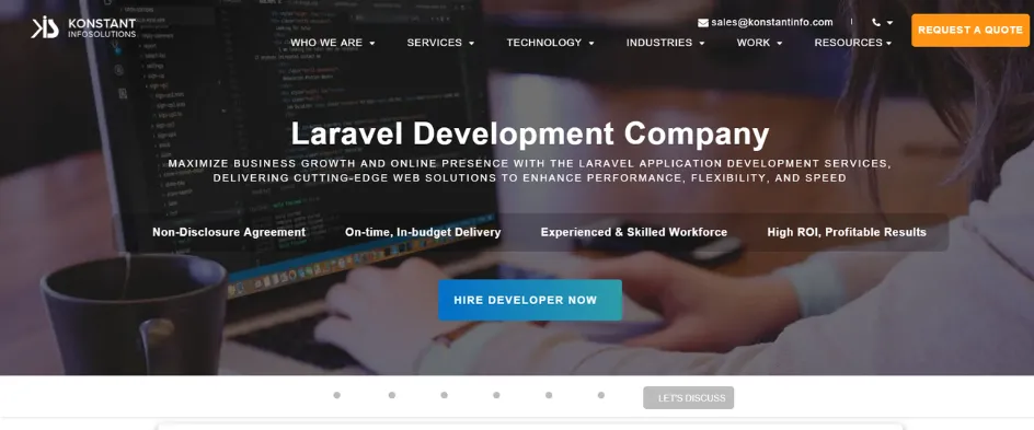 Konstant Infosolutions-laravel Development