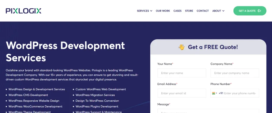 Pixlogix Infotech Pvt. Ltd. - Wprdpress Development