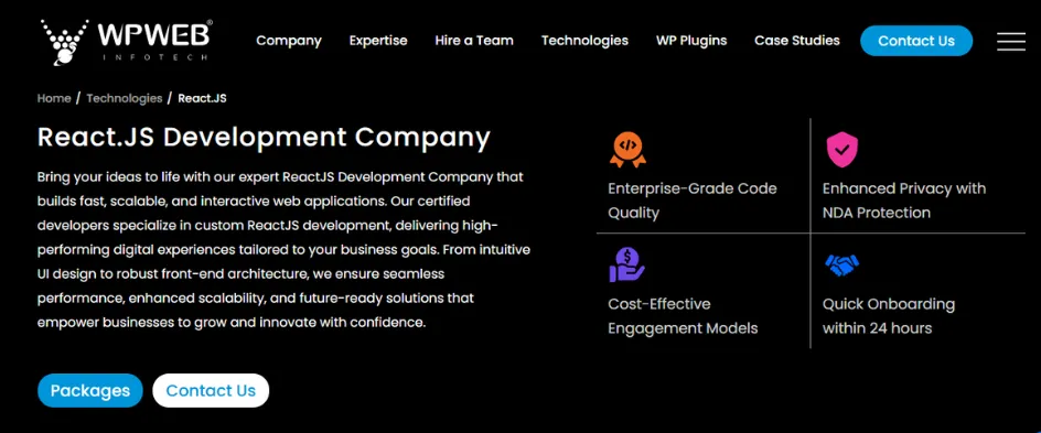 WPWebInfotech - ReactJs