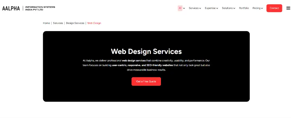 Aalpha - Web Design