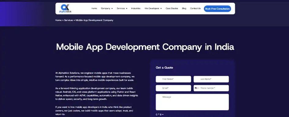 Alphaklick - Mobile App Development