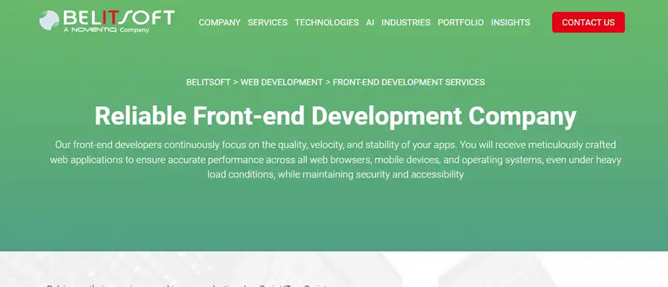 Belitsoft - Frontend Development