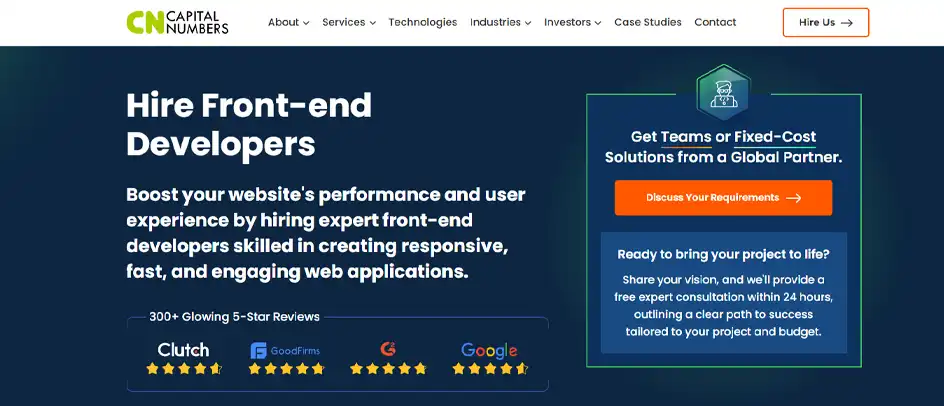 CapitalNumbers - Frontend Development