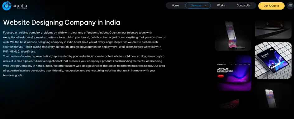Crantia Technologies - Web Design