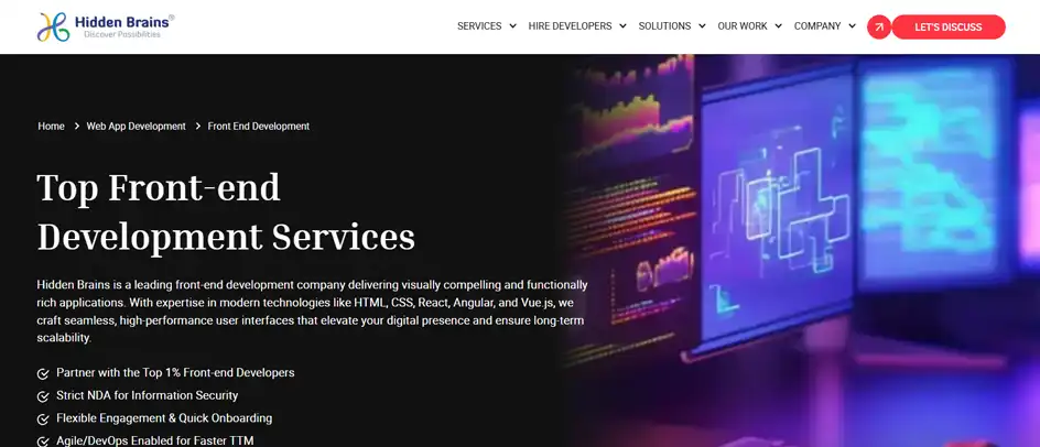 Hidden Brains - Frontend Development