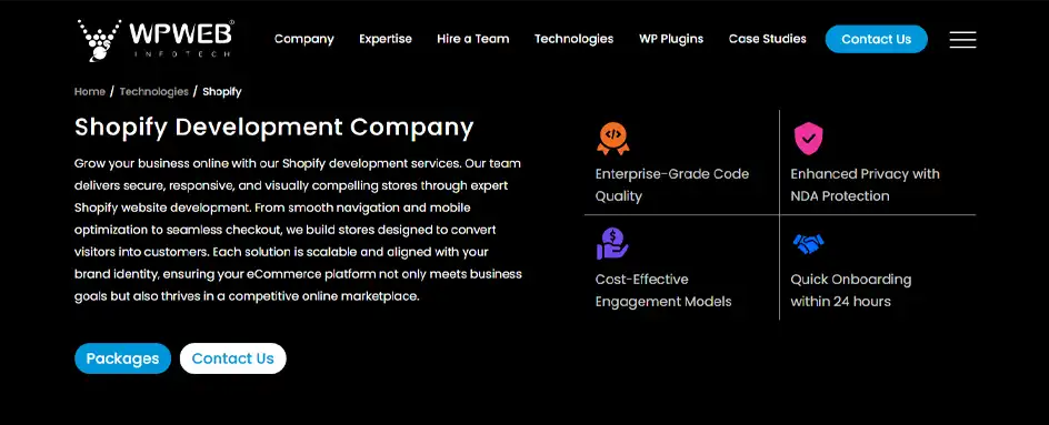 WPWeb Infotech - shopify