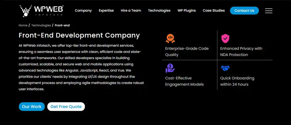 wpwebinfotech - Front End Development