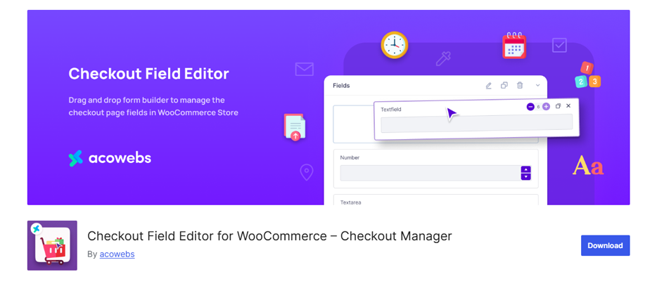 Acowebs Checkout Field Editor and Manager - Plugin