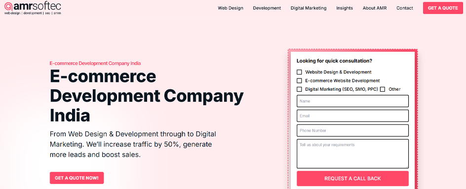 Amr Softec - E commerce Development India