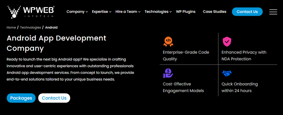 Android USA WPWeb Infotech