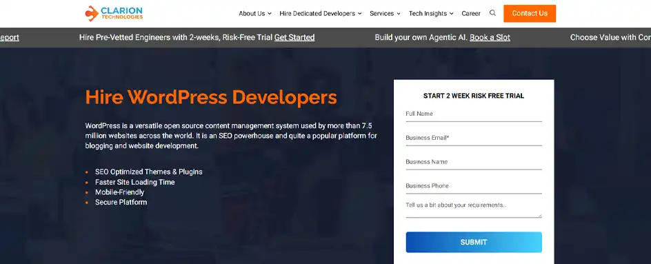 Clariontech - WordPress Development india