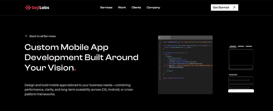 Goji Labs Mobile App