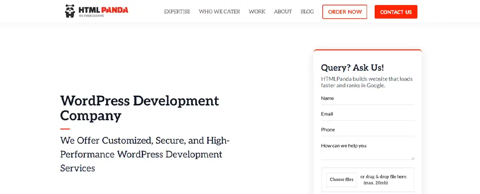 HTMLPanda - wordpress development usa