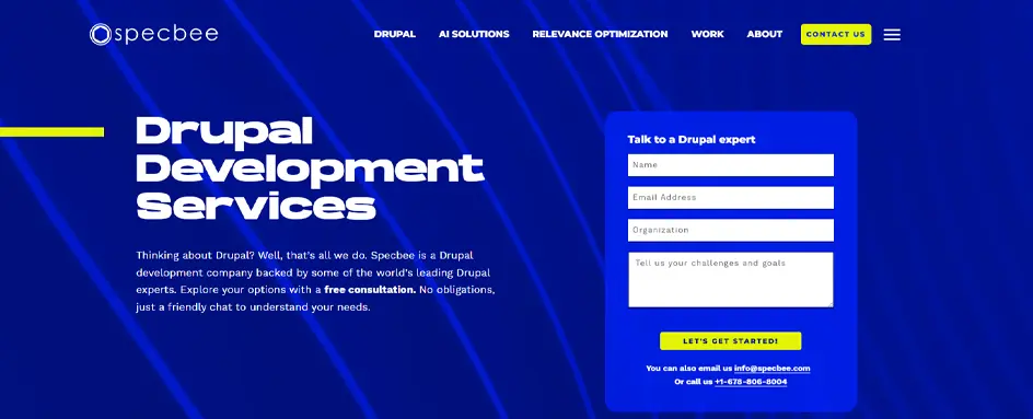 Specbee service page