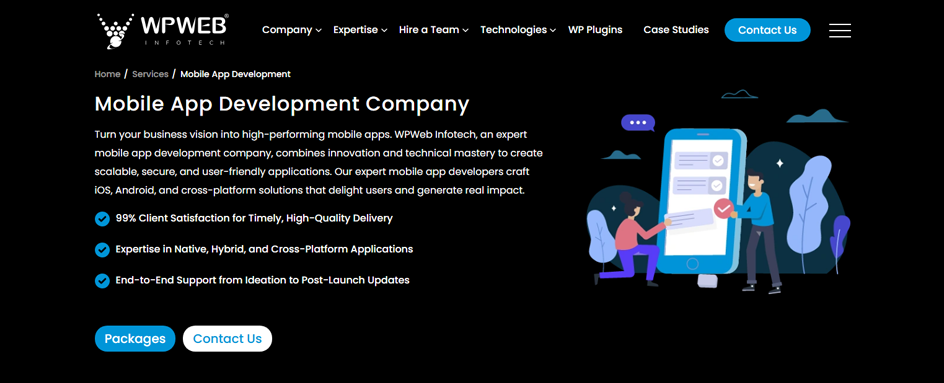 WPWeb Infotech Mobile App
