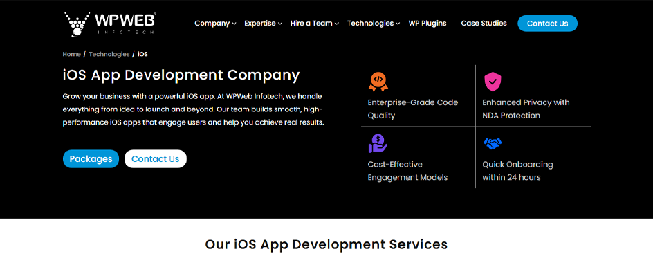 WPWeb Infotech ios