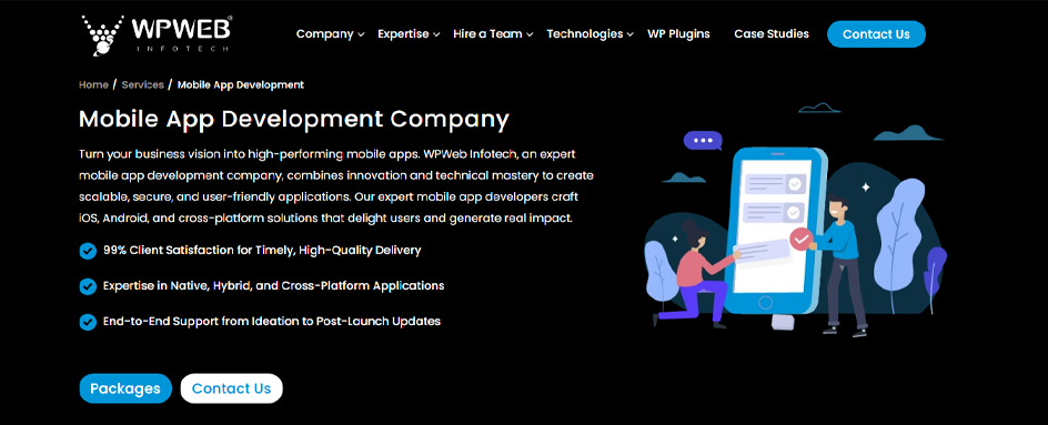 WPWeb Infotech mobile
