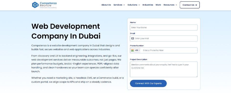 Competenza Innovare Web Dev UAE