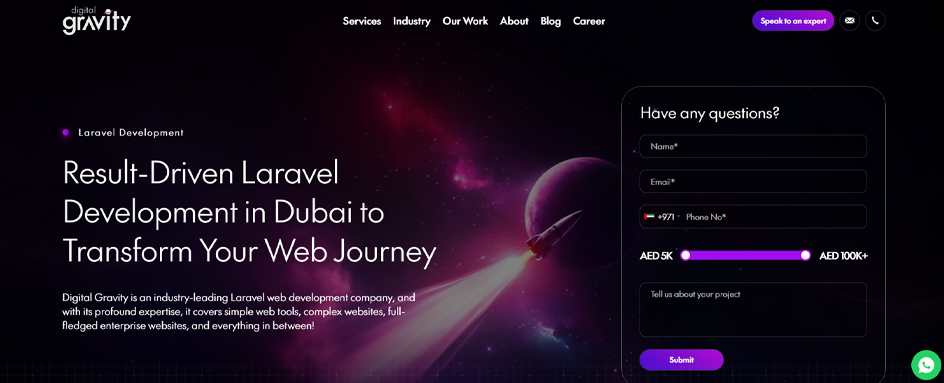 Digital Gravity Laravel UAE