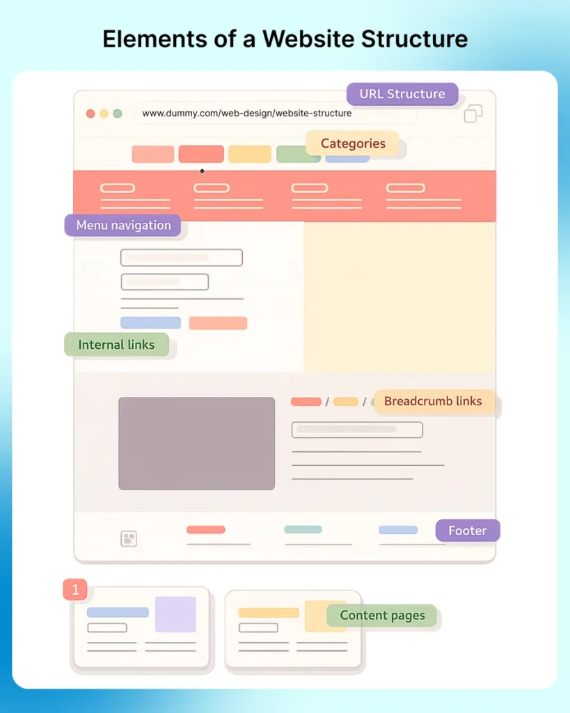 Elements of website structure
