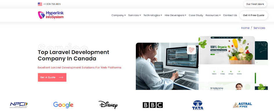 Hyperlink InfoSystem Laravel Canada