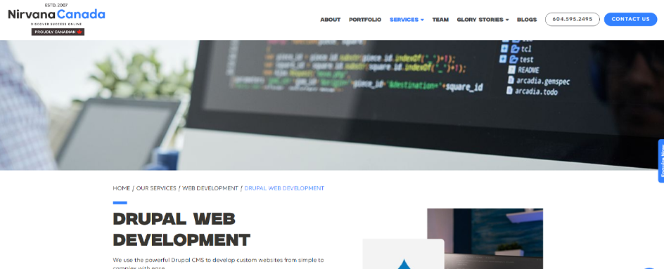 Nirvana Canada Drupal dev