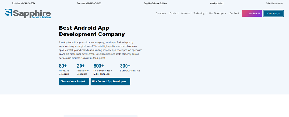 Sapphire Solutions Android Canada