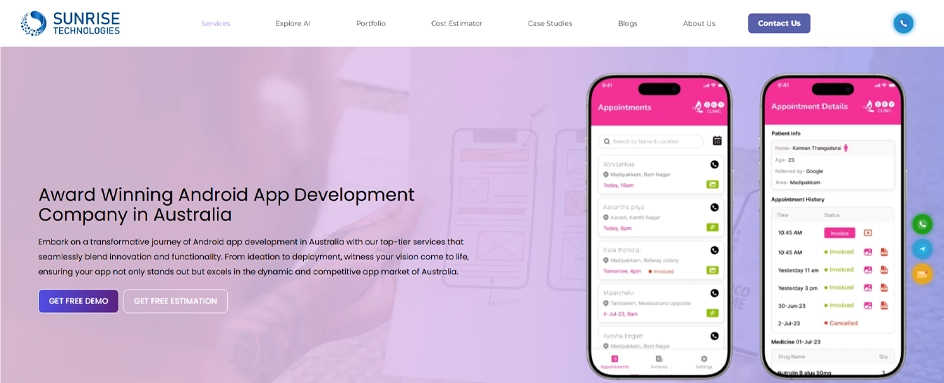 Sunrise Technologies Android AUS