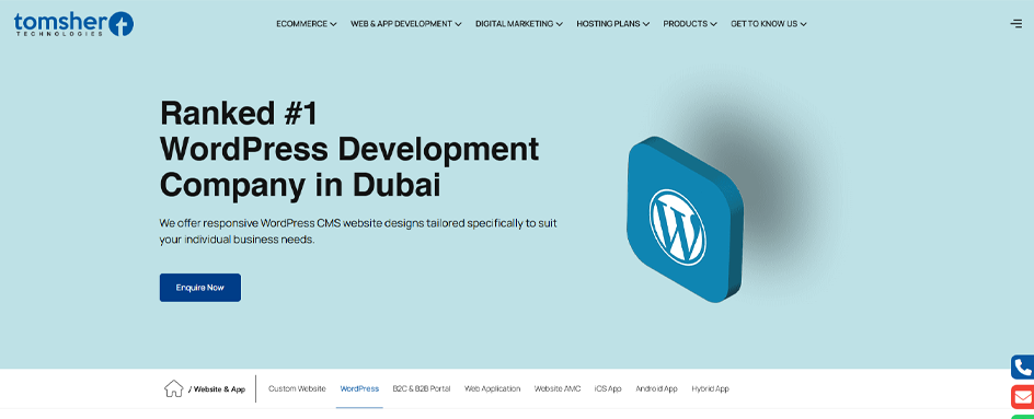 Tomsher WordPress UAE