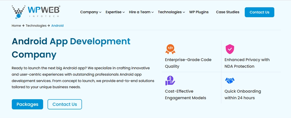 WPWeb Infotech Android AUS