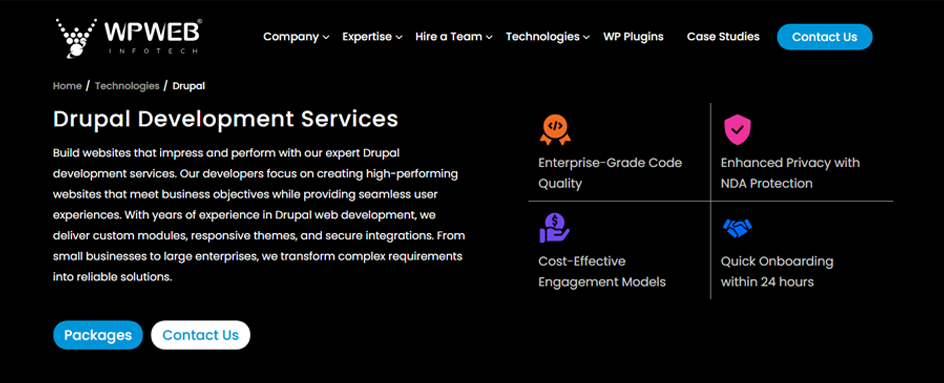 WPWeb Infotech Drupal dev