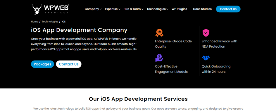 WPWeb Infotech IOS Canada