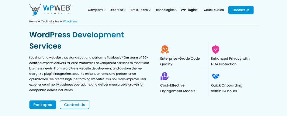 WPWeb Infotech WordPress AUS
