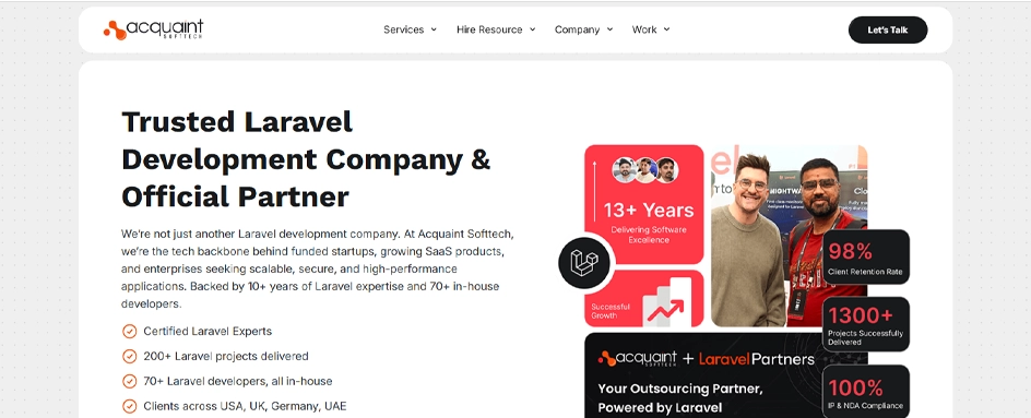 Acquaint Softtech Pvt Ltd - Laravel Development Companies