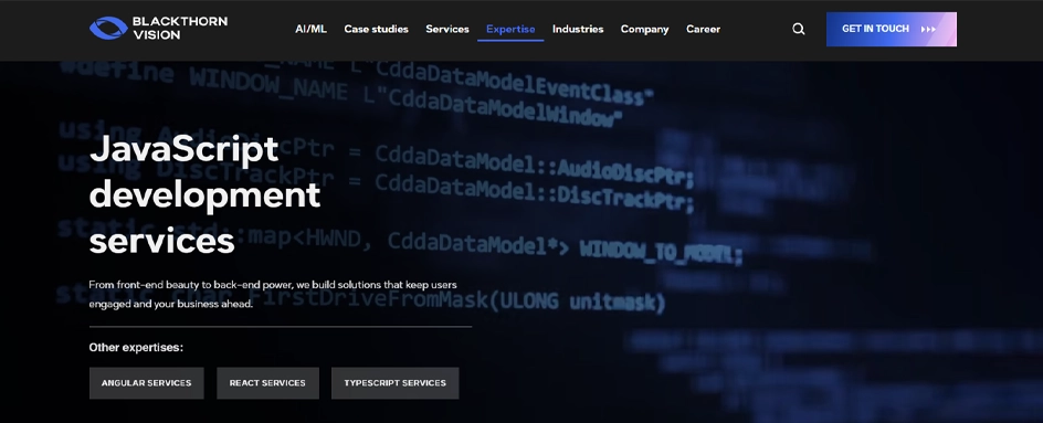 Blackthorn Vision javascript