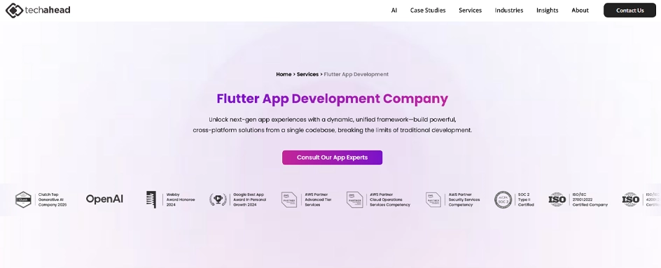 Techahead- Flutter App Development