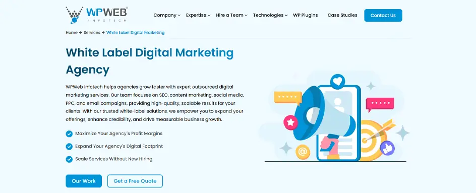 WPWeb Infotech - white label digital marketing