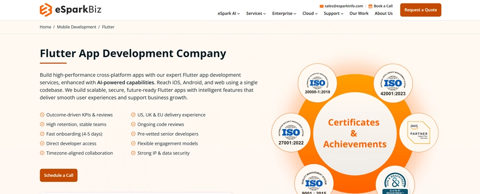 eSparkbiz - Flutter App Development