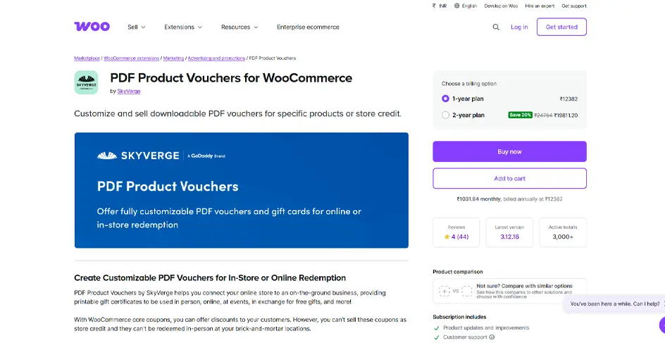 PDF Product Vouchers (SkyVerge)
