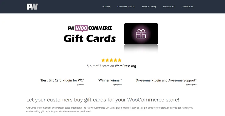 PW WooCommerce Gift Cards