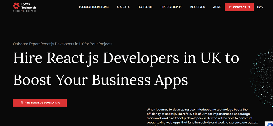Bytes-Technoloab - ReactJS UK