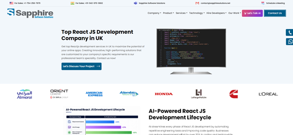Sapphire-Solutions - ReactJS UK