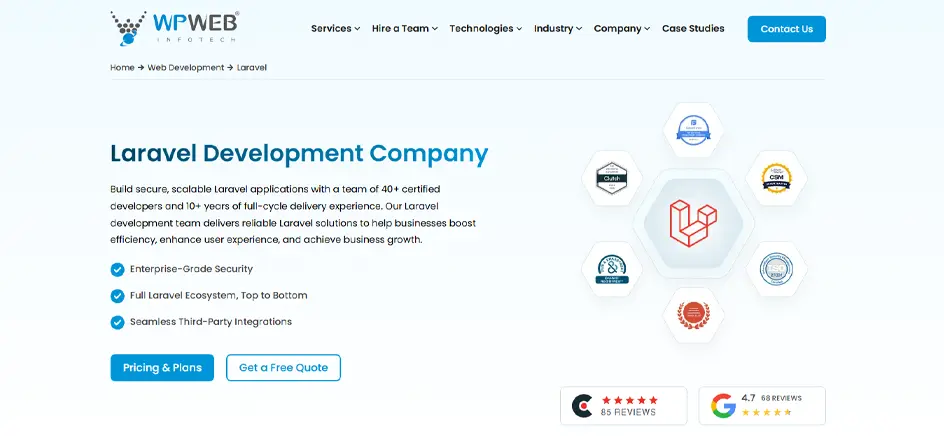 WPWeb Infotech - Laravel
