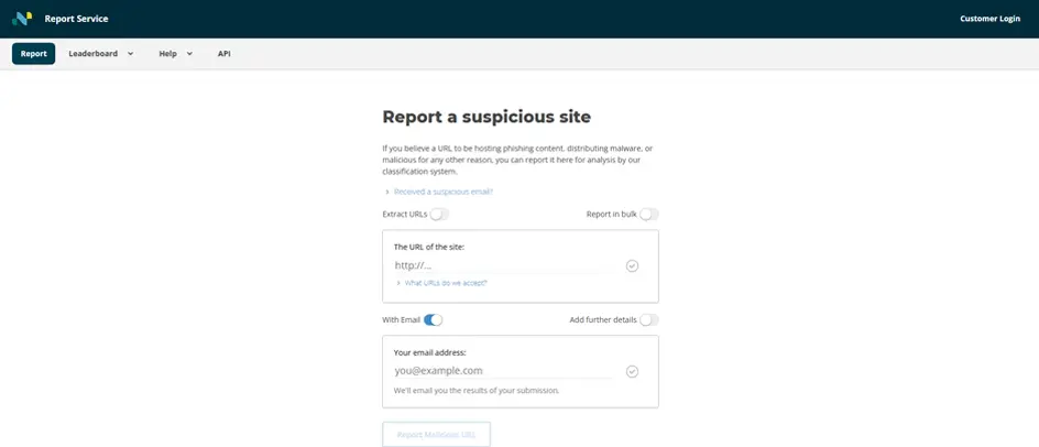 netcraft report service