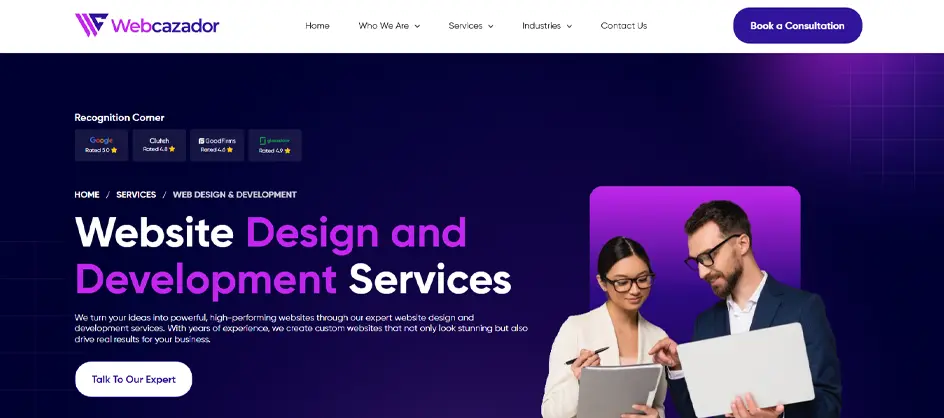 Webcazador - web development